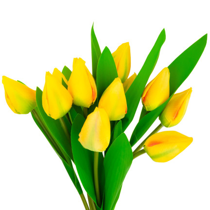 CV27025-3 velký kytice tulipánů X12 žlutá umělé květiny tulipány v kytici