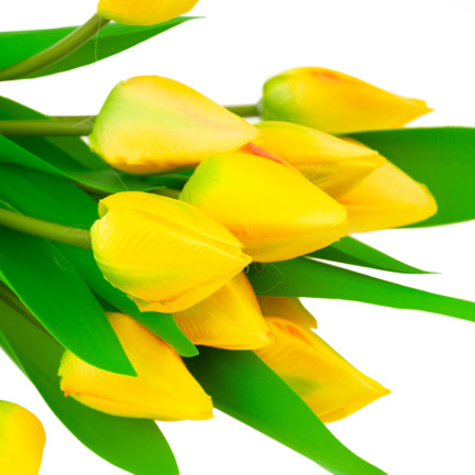 CV27025-3 velký kytice tulipánů X12 žlutá umělé květiny tulipány v kytici