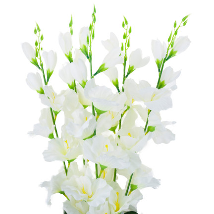 CV31140-15 gladiola, větvička gladioly, umělé květiny, ozdobné, do vázy