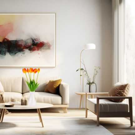 CV31218-5 kytice tulipánů z pěnové gumy, 5 ks, realistická, perforovaná, oranžová