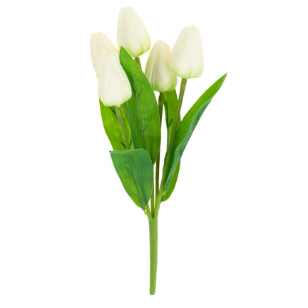 CV31225-1 tulipán, kytice tulipánů, krásná jako živé tulipány, bílé a ecru květy, X5