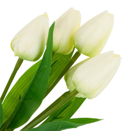 CV31225-1 tulipán, kytice tulipánů, krásná jako živé tulipány, bílé a ecru květy, X5