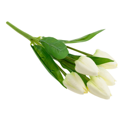 CV31225-1 tulipán, kytice tulipánů, krásná jako živé tulipány, bílé a ecru květy, X5