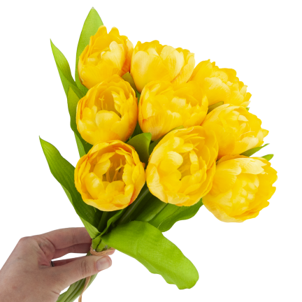 CV31227-3 kytice tulipánů, umělé tulipány, aranžmá do vázy