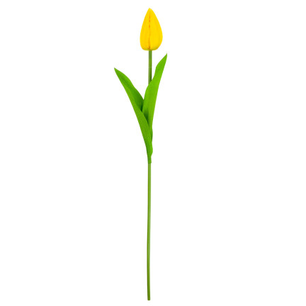 CV31234-2 žlutý tulipán, vypadá jako živá květina, umělá květina do kytice nebo dekorace
