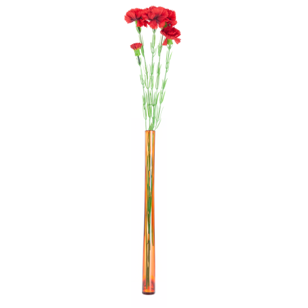 Větvička hřebíčků, kytice hřebíčků, umělé květiny, realistické, červené, 60 cm