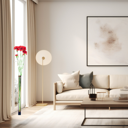 Větvička hřebíčků, kytice hřebíčků, umělé květiny, realistické, červené, 60 cm