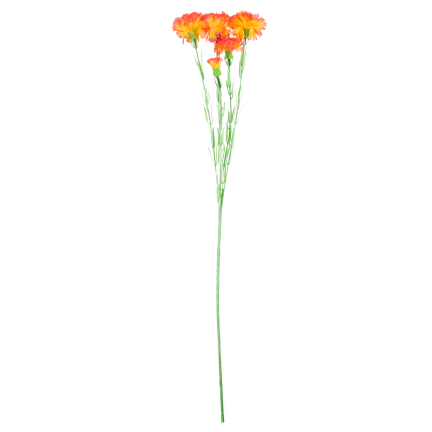 Větvička karafiátů, kytice karafiátů, umělé květiny, realistické, oranžové, 60 cm