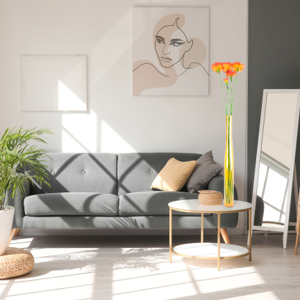 Větvička karafiátů, kytice karafiátů, umělé květiny, realistické, oranžové, 60 cm