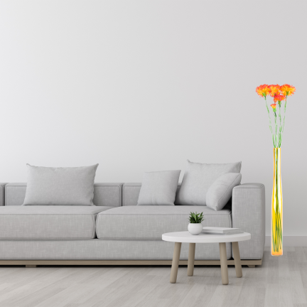 Větvička karafiátů, kytice karafiátů, umělé květiny, realistické, oranžové, 60 cm