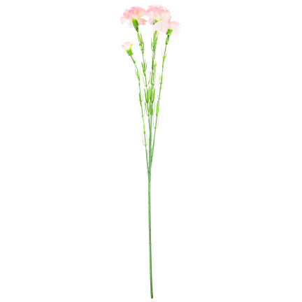 Větvička karafiátů, kytice karafiátů, umělé květiny, realistické, růžové, 60 cm