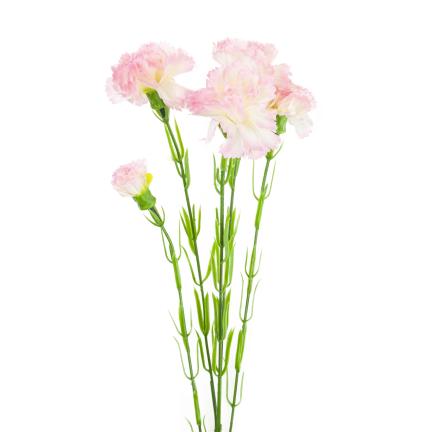 Větvička karafiátů, kytice karafiátů, umělé květiny, realistické, růžové, 60 cm