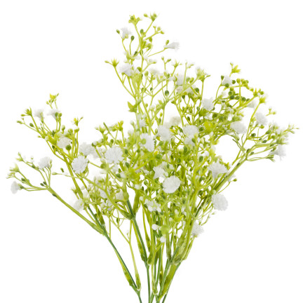 CV31709 – 1 ks umělých květin, které vypadají jako živé, bílá gypsophila, dekorace na hřbitov, do kytice
