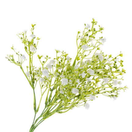 CV31709 – 1 ks umělých květin, které vypadají jako živé, bílá gypsophila, dekorace na hřbitov, do kytice