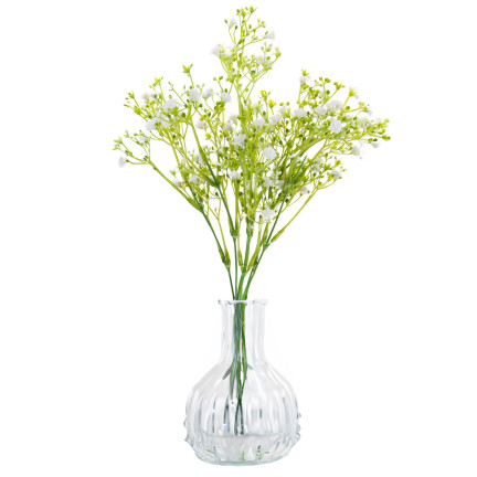 CV31709 – 1 ks umělých květin, které vypadají jako živé, bílá gypsophila, dekorace na hřbitov, do kytice