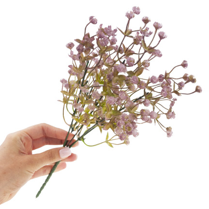 CV32157 – 1 ks umělá kytice z gypsophily, větvičky na dekorace, fialová, 31 cm