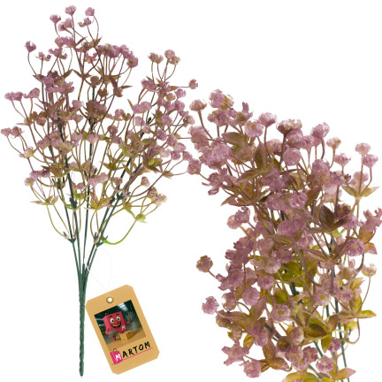 CV32157 – 1 ks umělá kytice z gypsophily, větvičky na dekorace, fialová, 31 cm