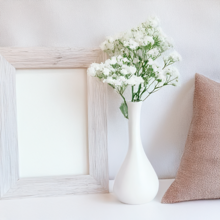 CV32934-1 gypsophila, kytice X5, ozdobná větvička s kvítky do vázy či aranžmá