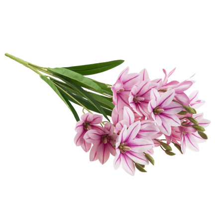 CV34944-3 umělé lilie, velká kytice lilií, dekorativní větvičky