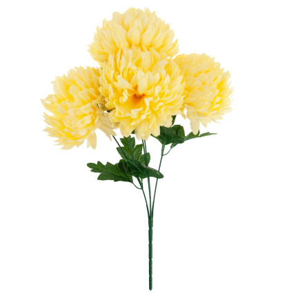 CV35785-1 chryzantéma v kytici, umělé květiny jako živé, 45 cm, velká kytice chryzantém