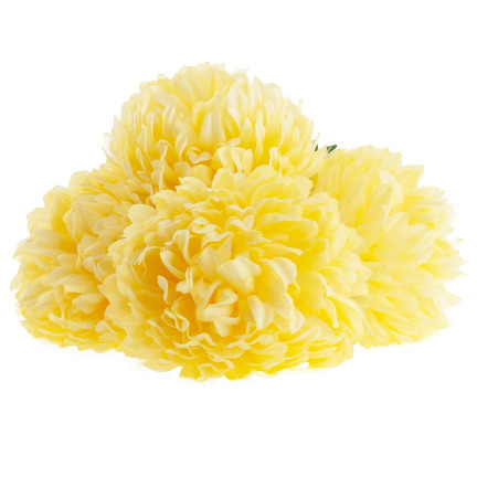 CV35785-1 chryzantéma v kytici, umělé květiny jako živé, 45 cm, velká kytice chryzantém