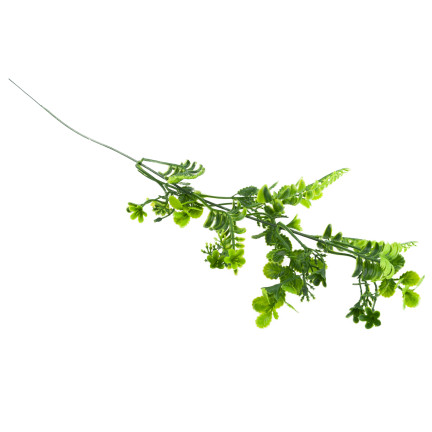 Umělá větvička, zelená, s bobulemi, doplněk do kytic a aranžmá, 41 cm