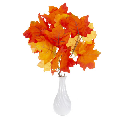 CV36041 umělé podzimní listy pro aranžmá, listová kytice, podzimní dekorace, větvička