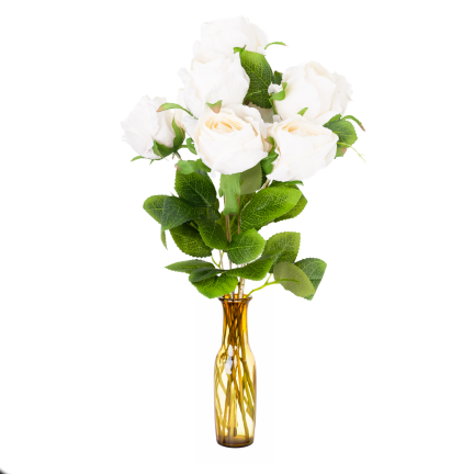 Kytice umělých růží, růže v kytici, realistické, 45 cm