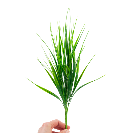 Umělá tráva, svazek trávy, tráva na tyčce, zelená, 39 cm