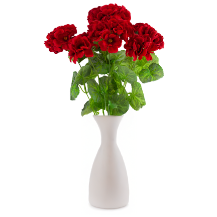 CV38950-2 KYTICE Z UMĚLÝCH PELARGONIÍ 48 CM 7 VĚTVÍ REALISTICKÉ DEKORATIVNÍ