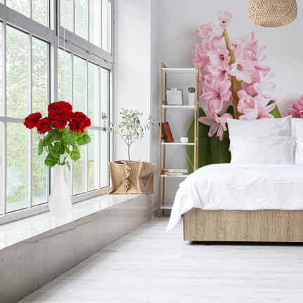 CV38950-2 KYTICE Z UMĚLÝCH PELARGONIÍ 48 CM 7 VĚTVÍ REALISTICKÉ DEKORATIVNÍ