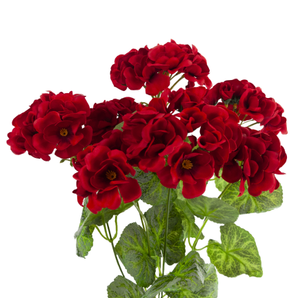 CV38950-2 KYTICE Z UMĚLÝCH PELARGONIÍ 48 CM 7 VĚTVÍ REALISTICKÉ DEKORATIVNÍ