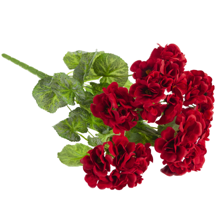 CV38950-2 KYTICE Z UMĚLÝCH PELARGONIÍ 48 CM 7 VĚTVÍ REALISTICKÉ DEKORATIVNÍ