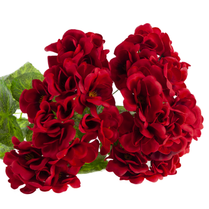 CV38950-2 KYTICE Z UMĚLÝCH PELARGONIÍ 48 CM 7 VĚTVÍ REALISTICKÉ DEKORATIVNÍ