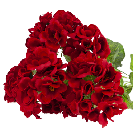 CV38950-2 KYTICE Z UMĚLÝCH PELARGONIÍ 48 CM 7 VĚTVÍ REALISTICKÉ DEKORATIVNÍ