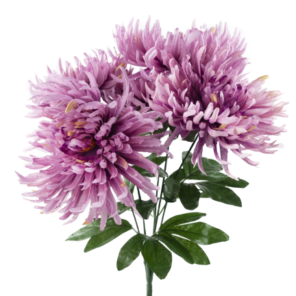 CV41649-mix-2 chryzantémy v kytici, jako živé, umělé chryzantémy, 45 cm, prémiová kvalita