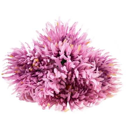 CV41649-mix-2 chryzantémy v kytici, jako živé, umělé chryzantémy, 45 cm, prémiová kvalita