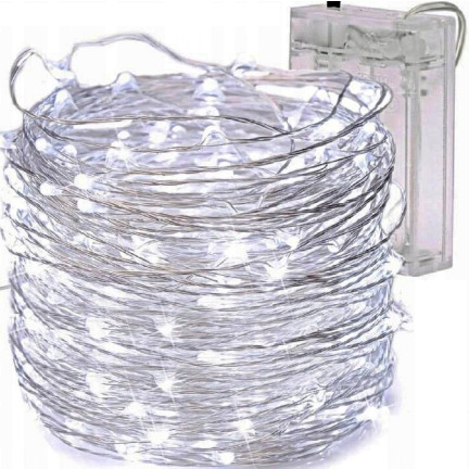 TG66254-1 vánoční světýlka na drátku, 40 LED, mikrogirlanda, studená bílá, světýlka  aa