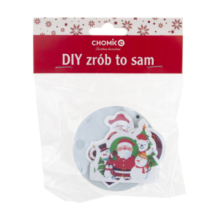 DIY7090 sada vánočních ozdob k zavěšení s nálepkami DIY