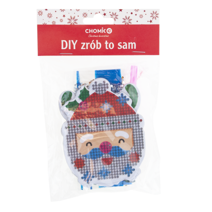 DIY7144 vánoční ozdoba – sada pro diamantovou výšivku, mix vzorů