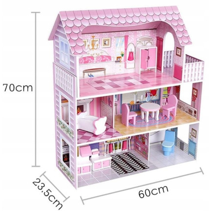 HM013295 domeček pro panenky s nábytkem