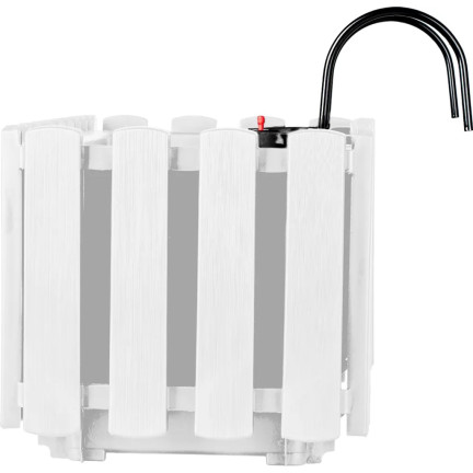 Balkonový květináč, zahradní květináč, bílý, Boardee Fencycase, 10 l
