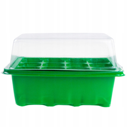 TG64403 MINI SKLENĚNÁ ROSTLINA PRO PĚSTOVÁNÍ 12 komor 4x4cm
