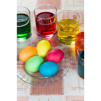 CHEM0083 samolepky + 5 barviv na velikonoční vajíčka, barviva na Velikonoce