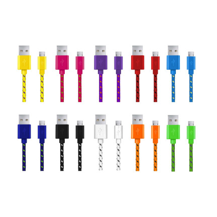 EB181W Esperanza kabel micro USB 2.0 A-B M/M, 2,0 m, opletený, bílý