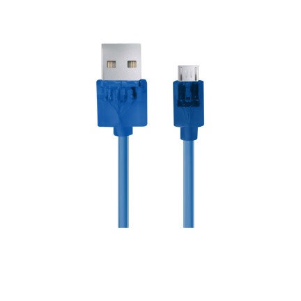EB184B ESPERANZA MICRO USB 2.0 A-B M/M KABEL 1,0M MODRÝ TRANSPARENTNÍ
