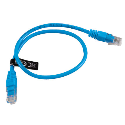 EB273B kabel UTP Cat 5e, propojka, 1 m, modrý
