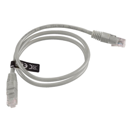 EB273E kabel UTP Cat 5e, propojka 1 m, šedá