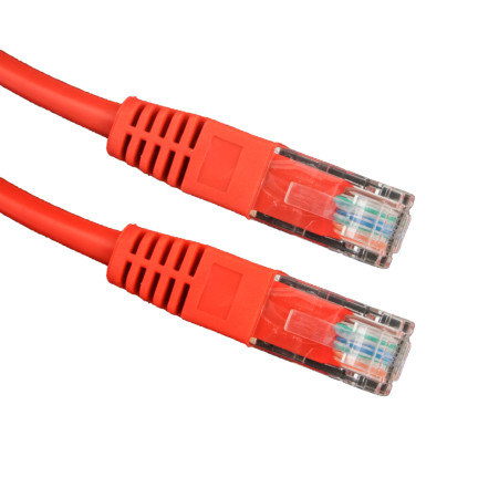 EB273R kabel UTP Cat 5e patchcord 1 m červený