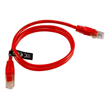 EB273R kabel UTP Cat 5e patchcord 1 m červený